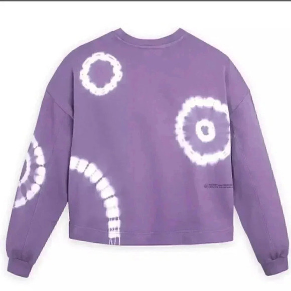Nwt Disneyland Mickey Mouse Genuine Mousewear Purple Tie-Dye Sweatshirt b9 - Picture 2 of 3